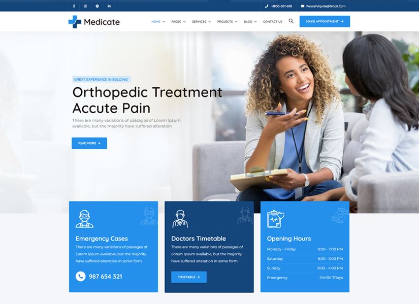 قالب پزشکی Medicate