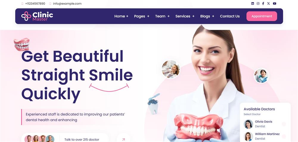 قالب پزشکی ClinicMaster