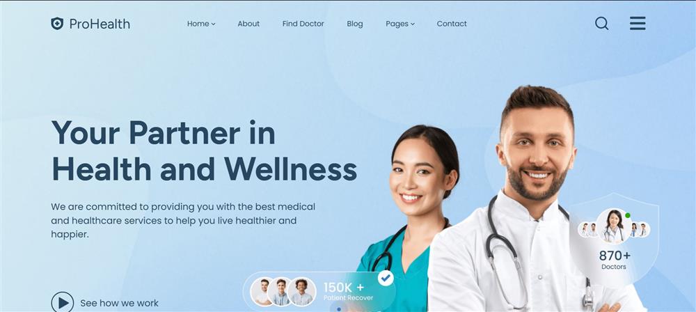 قالب پزشکی ProHealth